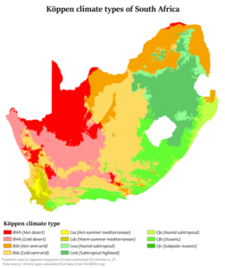 Südafrika - Klimakarte