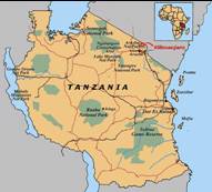 Tansania Karten